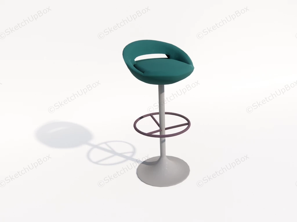 Metal Bar Stool With Padded Seat sketchup model preview - SketchupBox