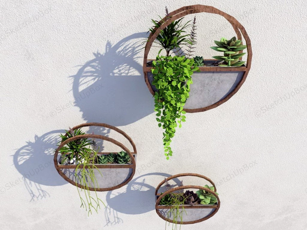 Wall Mounted Succulent Garden Ideas sketchup model preview - SketchupBox