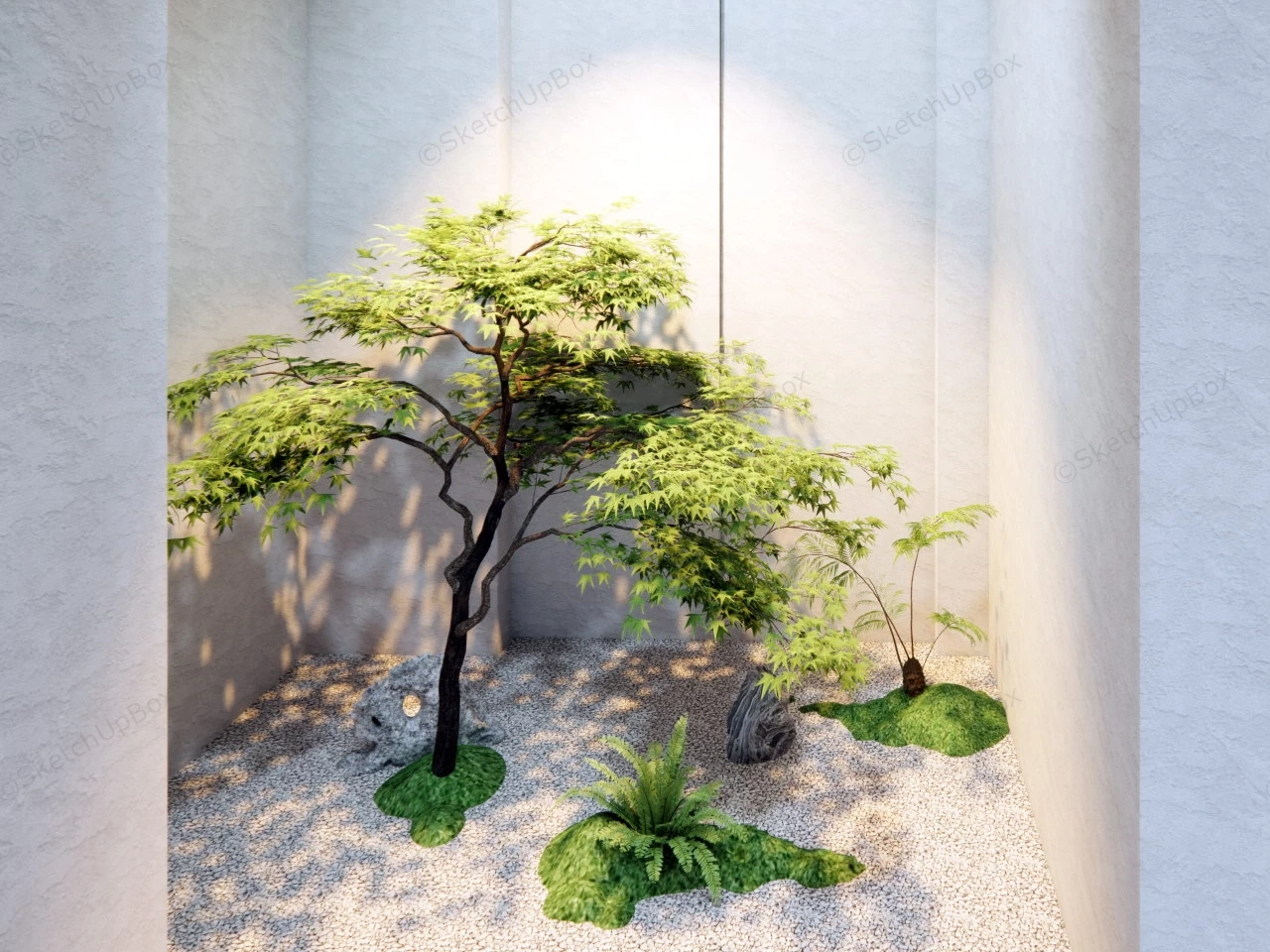 Indoor Zen Garden Idea sketchup model preview - SketchupBox