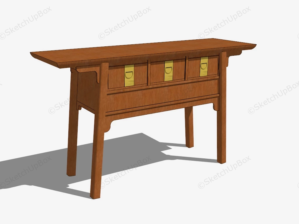 Chinese Console Table sketchup model preview - SketchupBox
