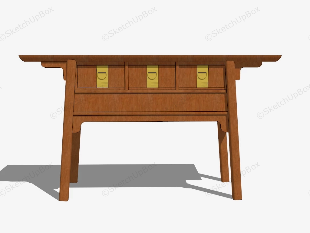 Chinese Console Table sketchup model preview - SketchupBox