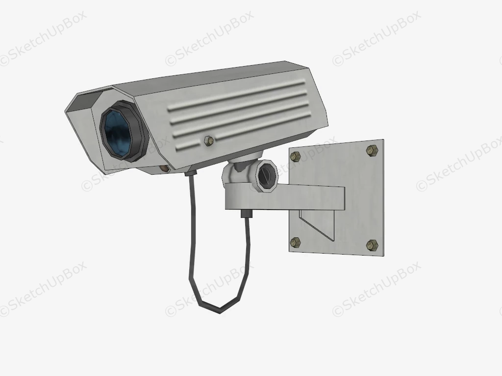 Wall Mounted CCTV Camera sketchup model preview - SketchupBox