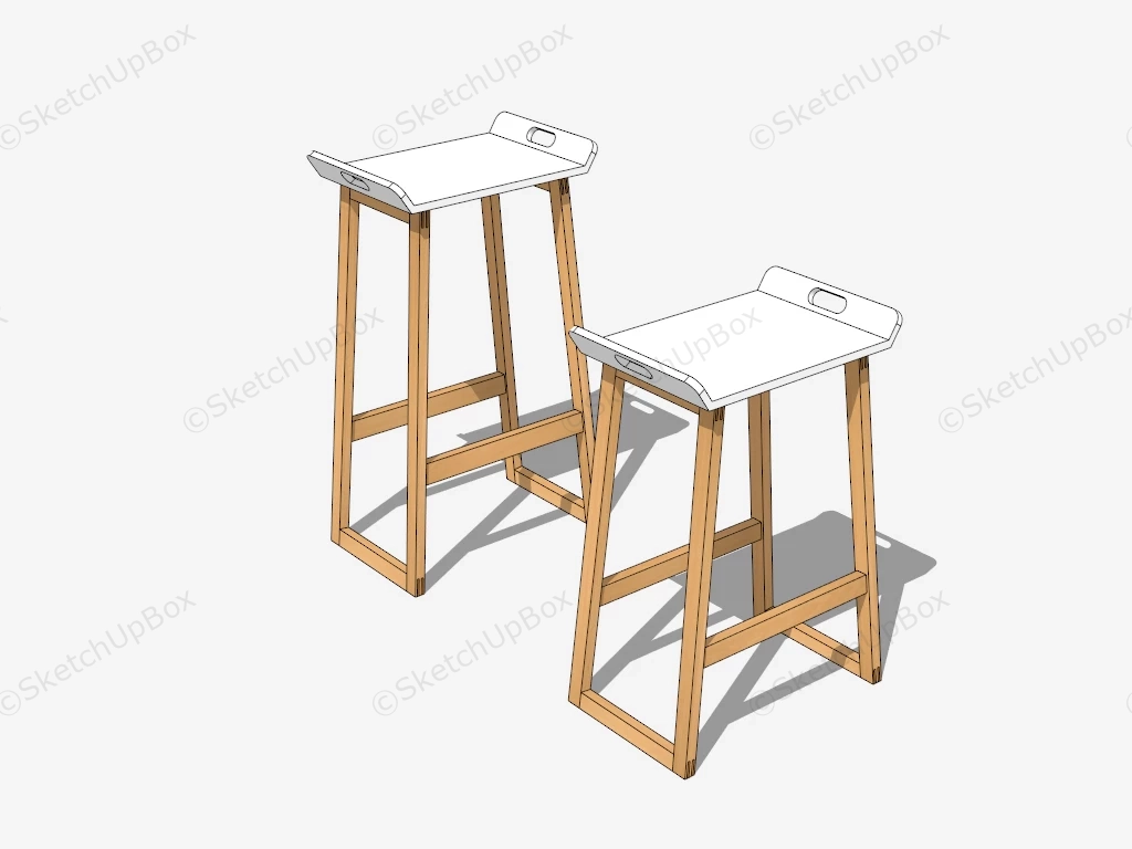 Saddle Seat Bar Stools sketchup model preview - SketchupBox