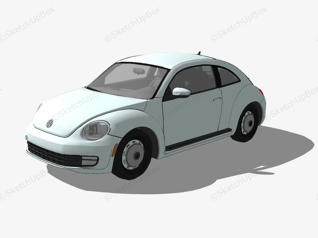 2013 Volkswagen Beetle sketchup model preview - SketchupBox