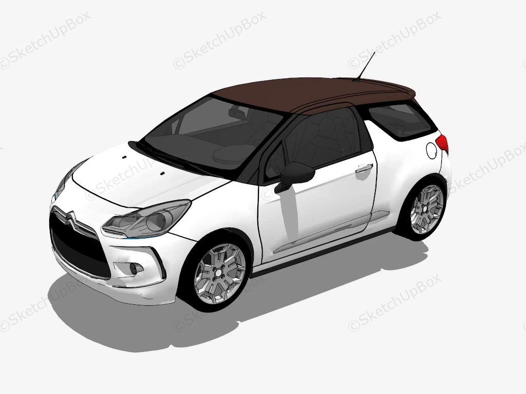 Citroën DS3 Crossback sketchup model preview - SketchupBox
