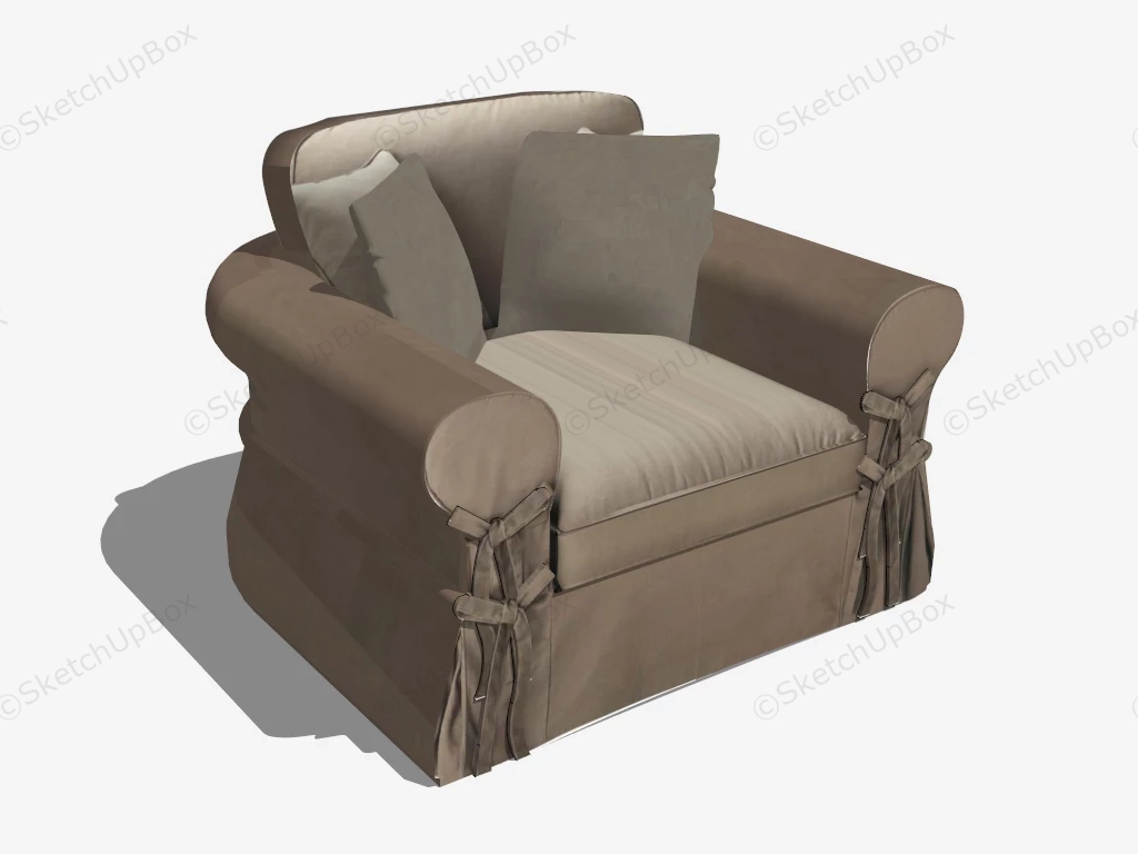 Comfortable Armchair sketchup model preview - SketchupBox