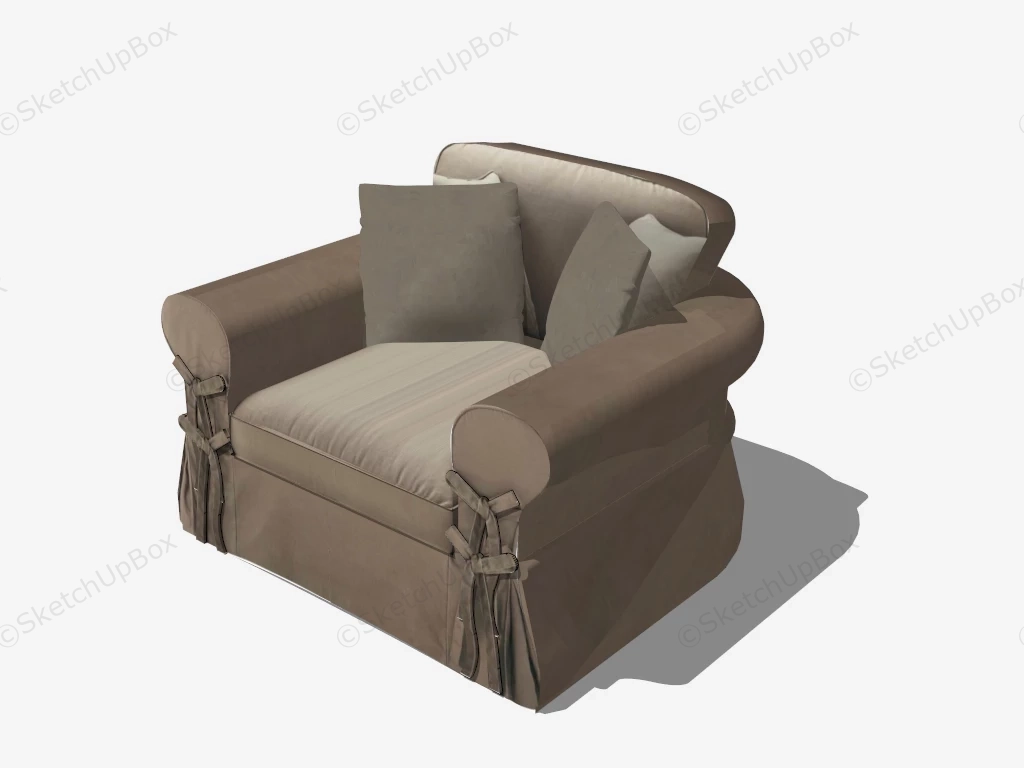 Comfortable Armchair sketchup model preview - SketchupBox
