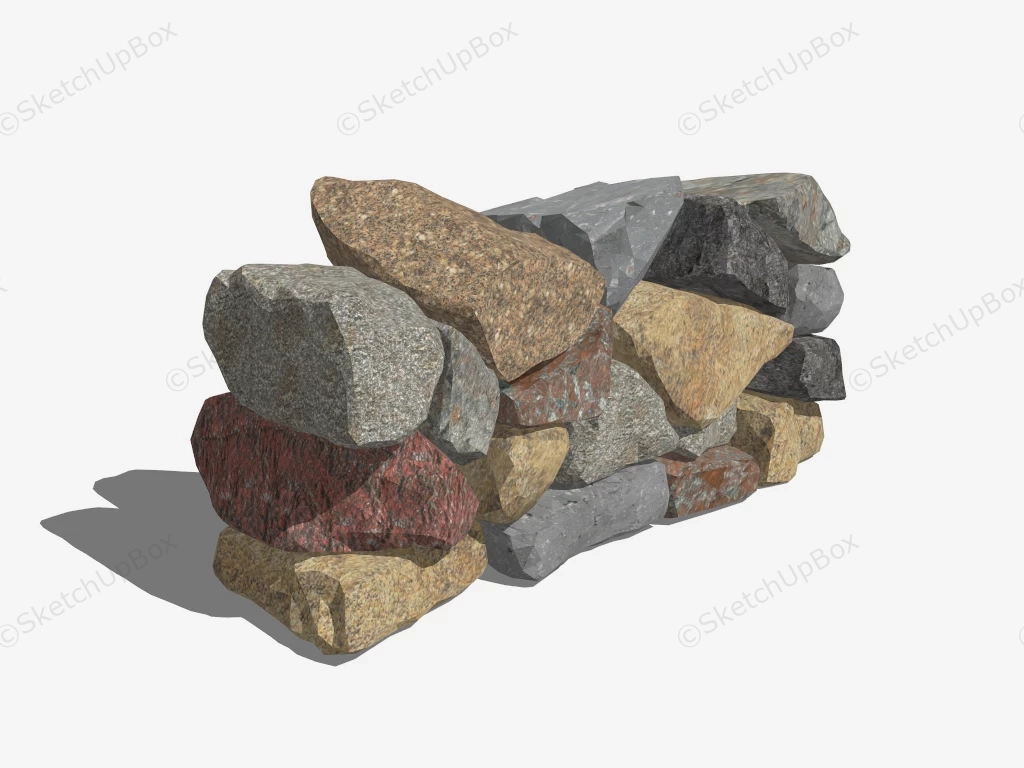 Boulders And Decorative Landscape Rocks sketchup model preview - SketchupBox