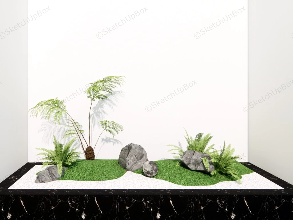 Mini Zen Garden Idea sketchup model preview - SketchupBox