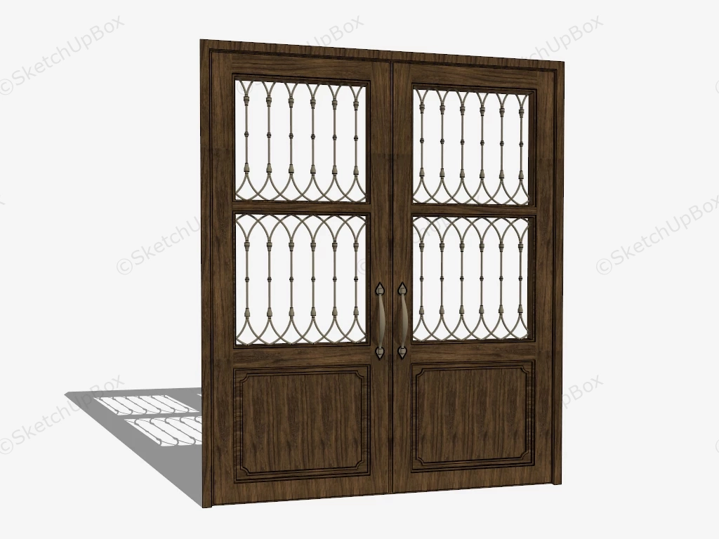 Rustic Entry Door sketchup model preview - SketchupBox