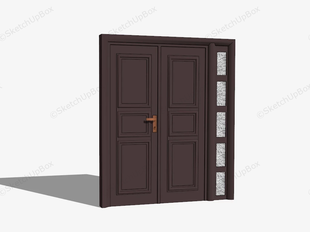 Entrance Door With Sidelight sketchup model preview - SketchupBox