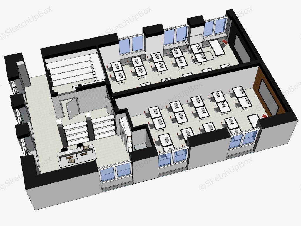 Office Training Room Design sketchup model preview - SketchupBox
