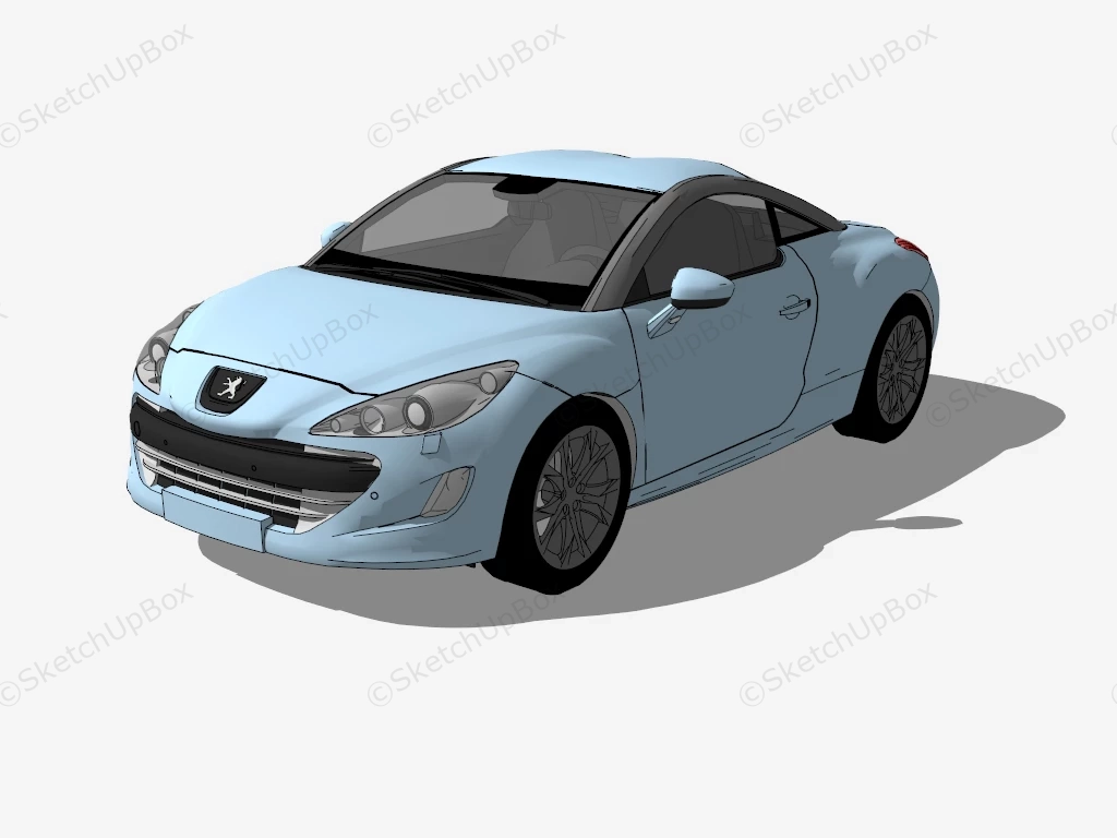Peugeot RCZ Coupe sketchup model preview - SketchupBox