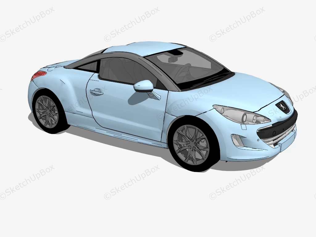 Peugeot RCZ Coupe sketchup model preview - SketchupBox