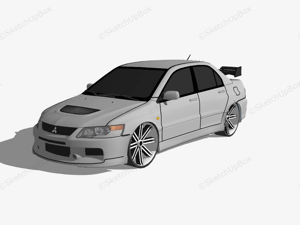 Mitsubishi Lancer ES Sport Sedan sketchup model preview - SketchupBox