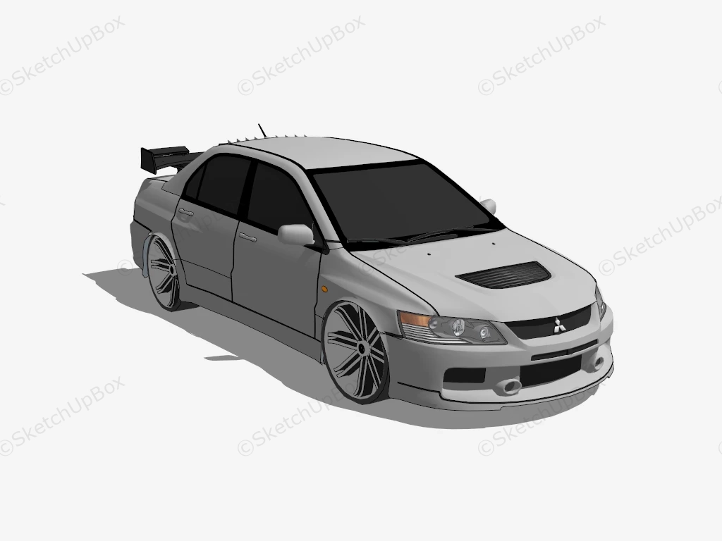 Mitsubishi Lancer ES Sport Sedan sketchup model preview - SketchupBox