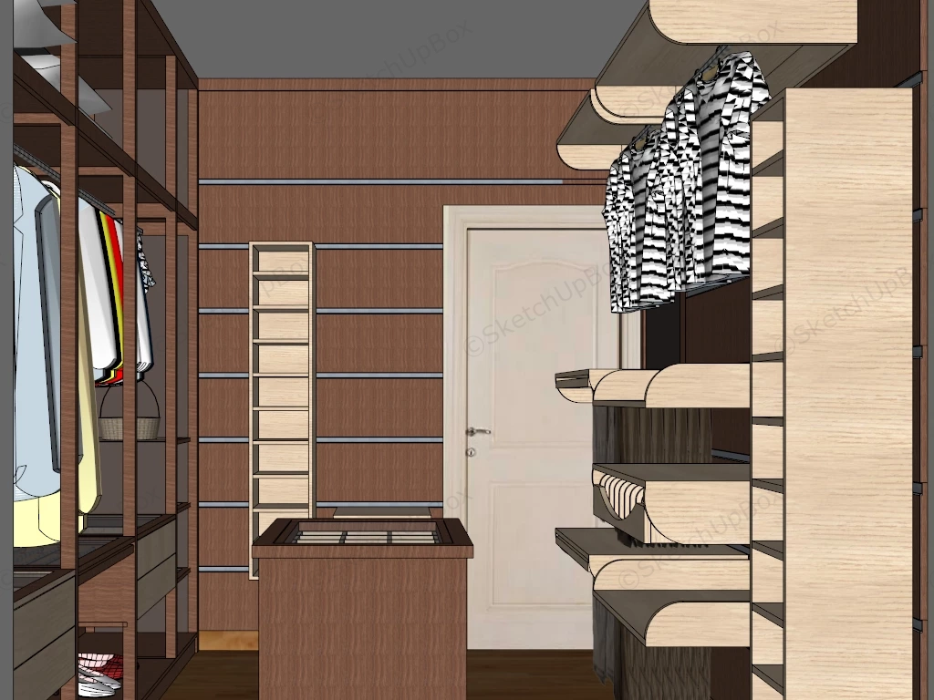 Small Dressing Room Design Idea sketchup model preview - SketchupBox