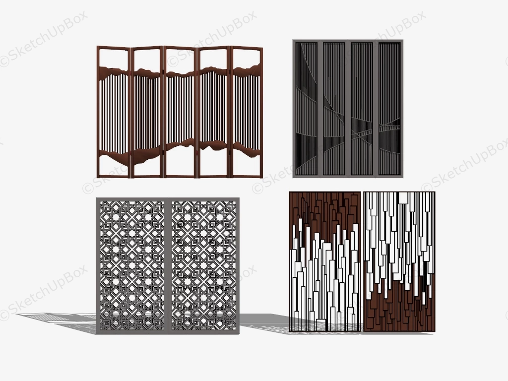 Elegant Room Dividers sketchup model preview - SketchupBox