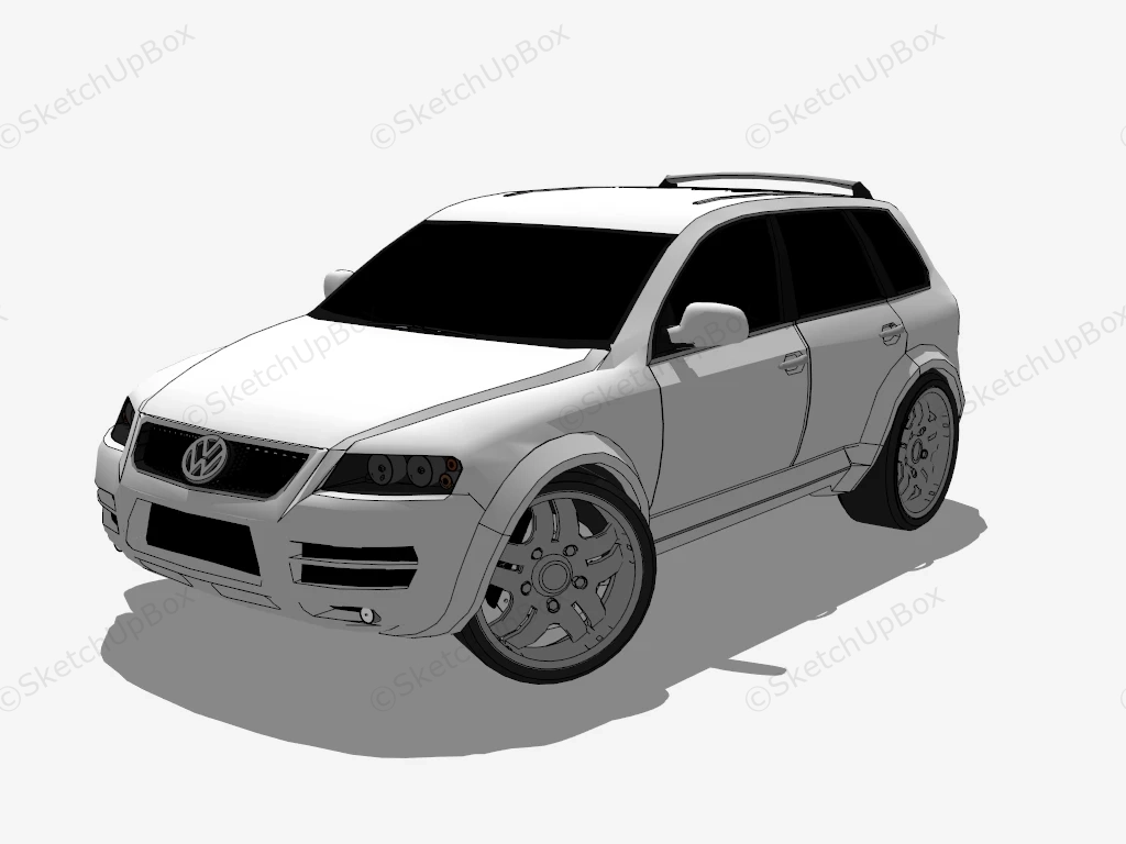 Volkswagen Touareg sketchup model preview - SketchupBox