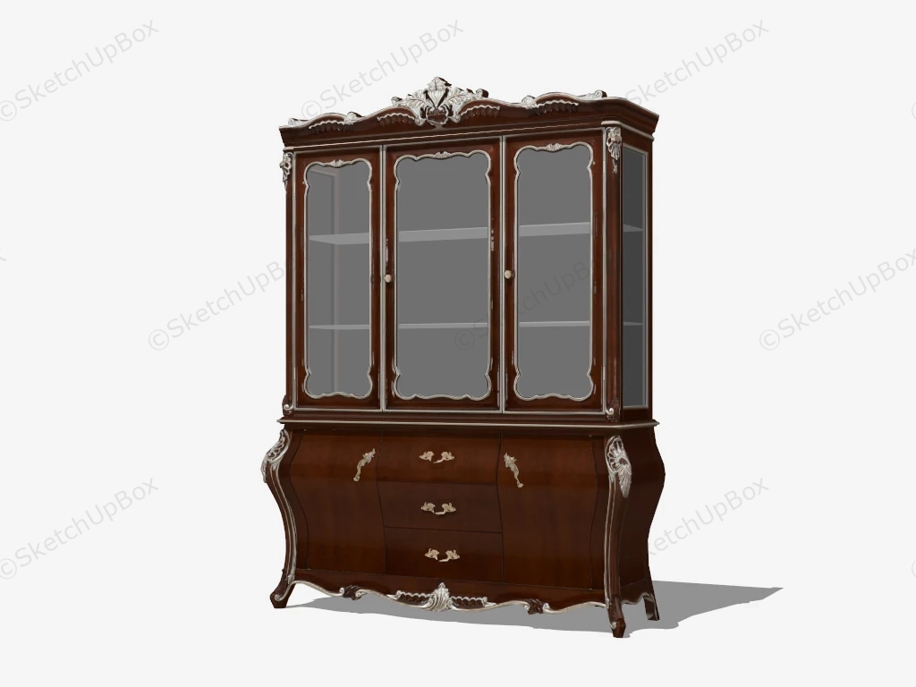 Antique French Cupboard sketchup model preview - SketchupBox