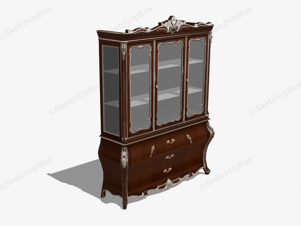 Antique French Cupboard sketchup model preview - SketchupBox