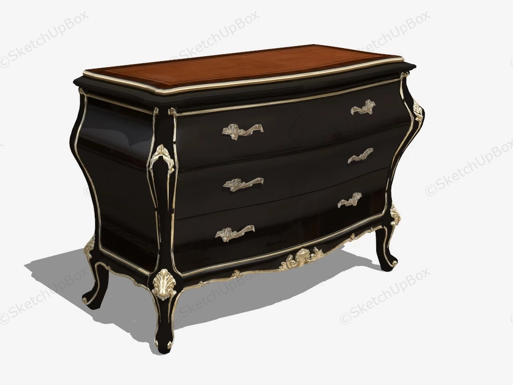 Antique Victorian Dresser sketchup model preview - SketchupBox