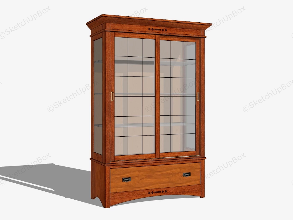 Rustic Wood Cupboard sketchup model preview - SketchupBox