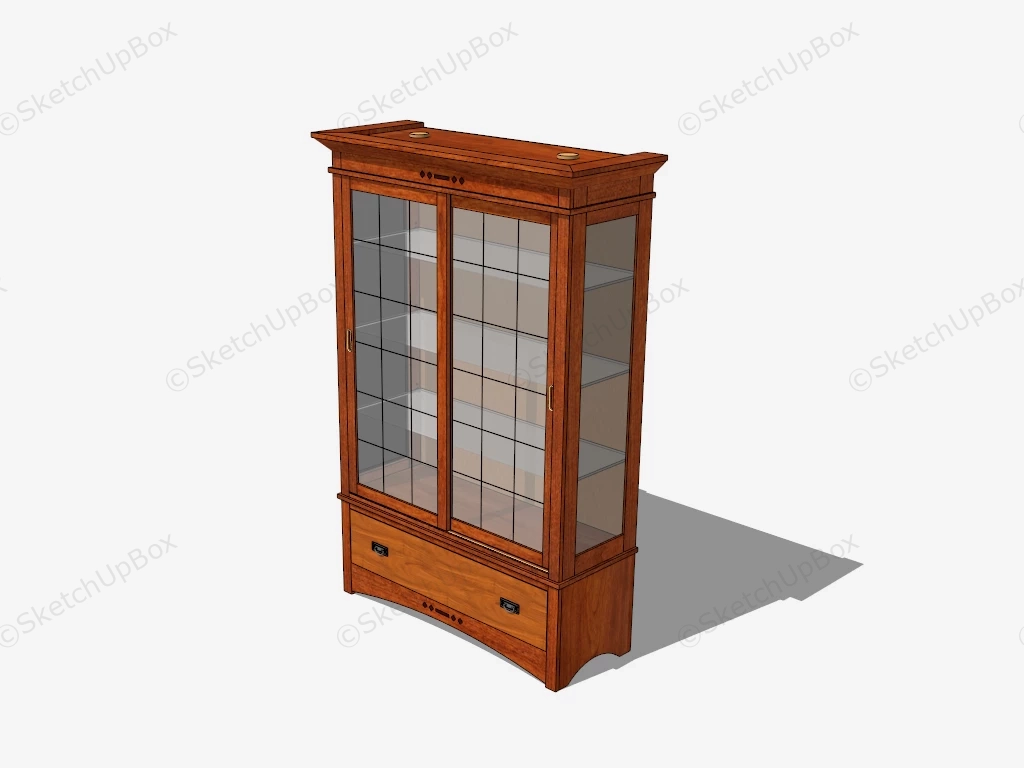 Rustic Wood Cupboard sketchup model preview - SketchupBox