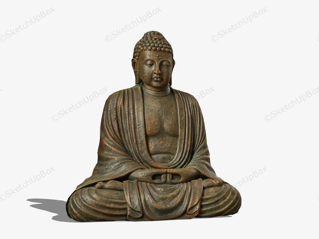 Brass Buddha Statue sketchup model preview - SketchupBox