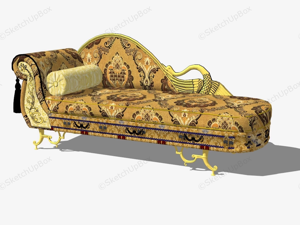 Antique Chaise Lounge sketchup model preview - SketchupBox