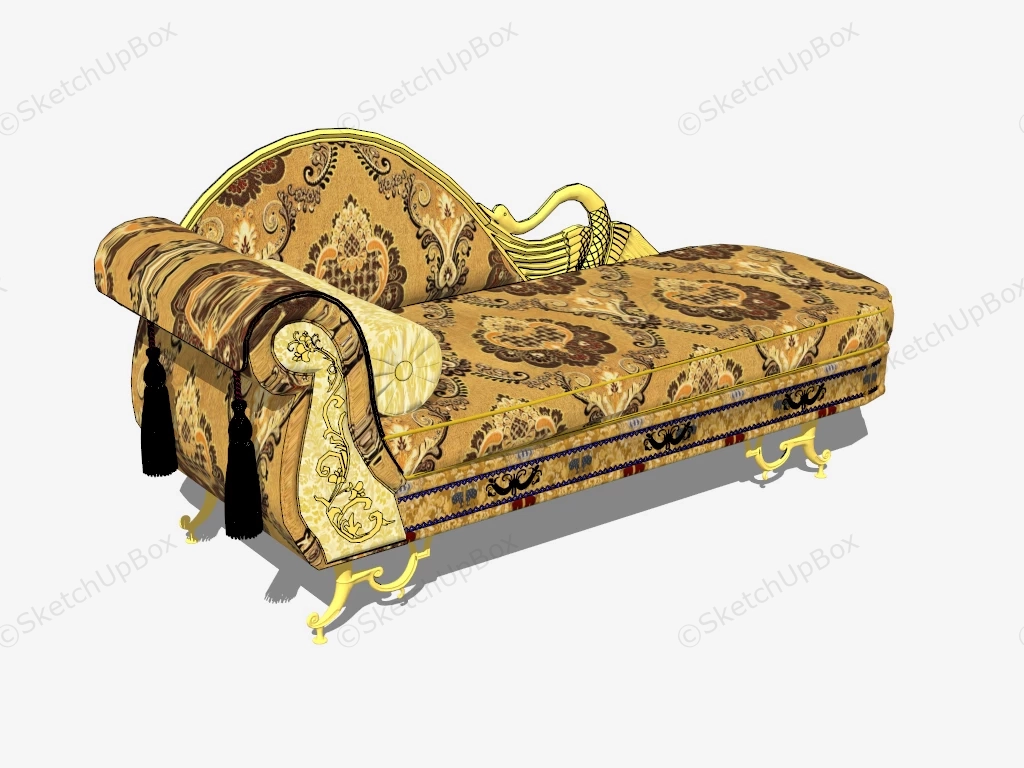 Antique Chaise Lounge sketchup model preview - SketchupBox