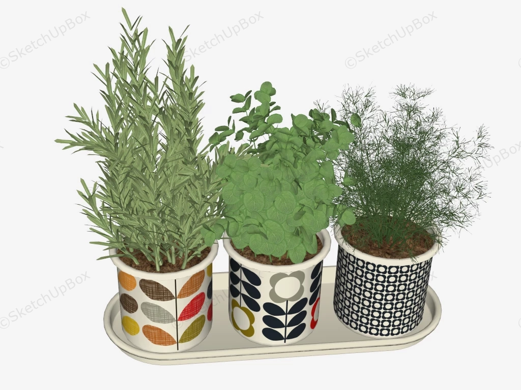 Herb Garden Planter sketchup model preview - SketchupBox