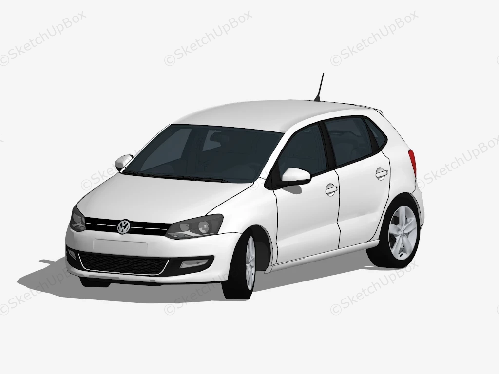 2010 Volkswagen Polo sketchup model preview - SketchupBox