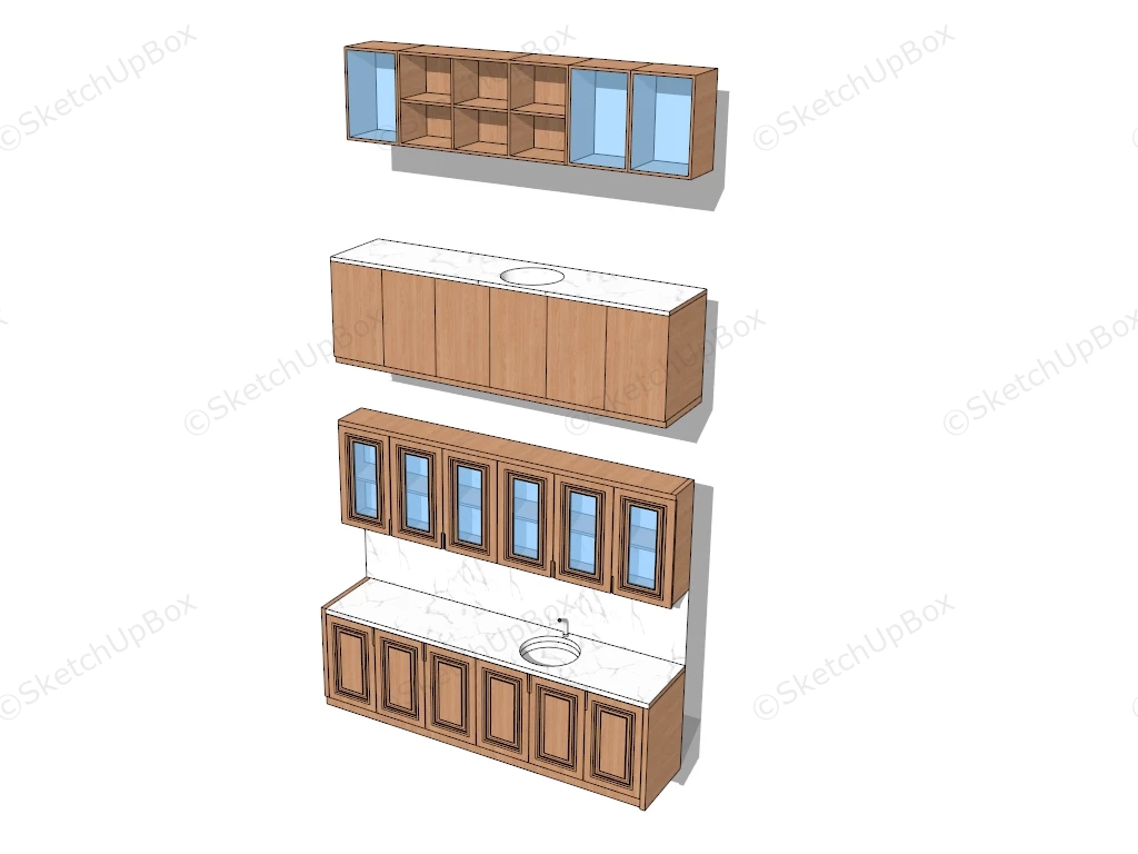 Modern Kitchen Cabinets sketchup model preview - SketchupBox