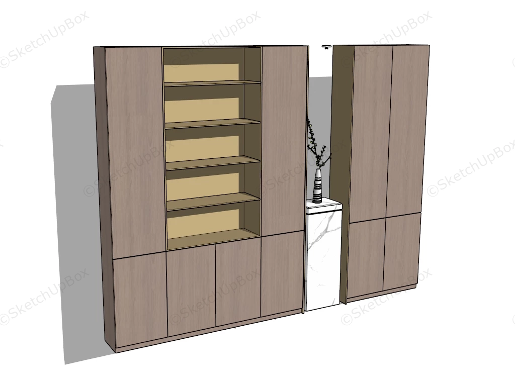 Tall Sideboard Cabinets sketchup model preview - SketchupBox