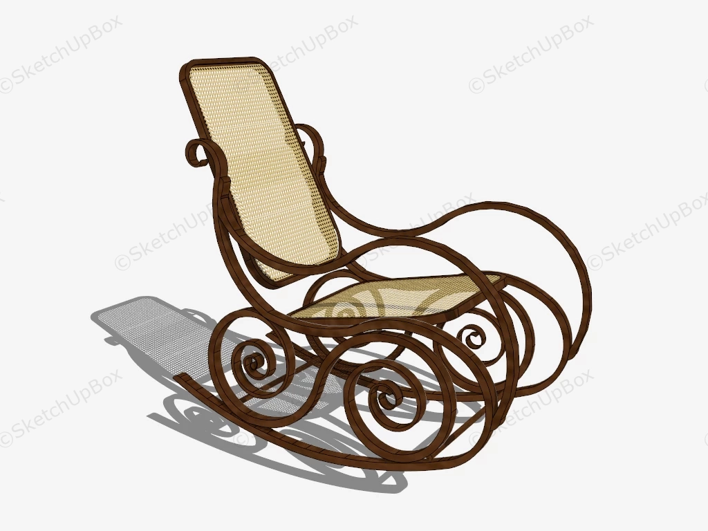 Thonet Style Rocking Chair sketchup model preview - SketchupBox