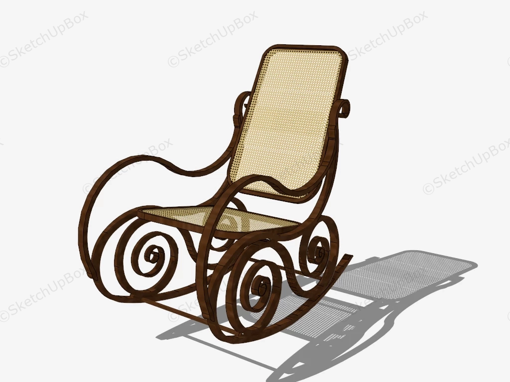 Thonet Style Rocking Chair sketchup model preview - SketchupBox