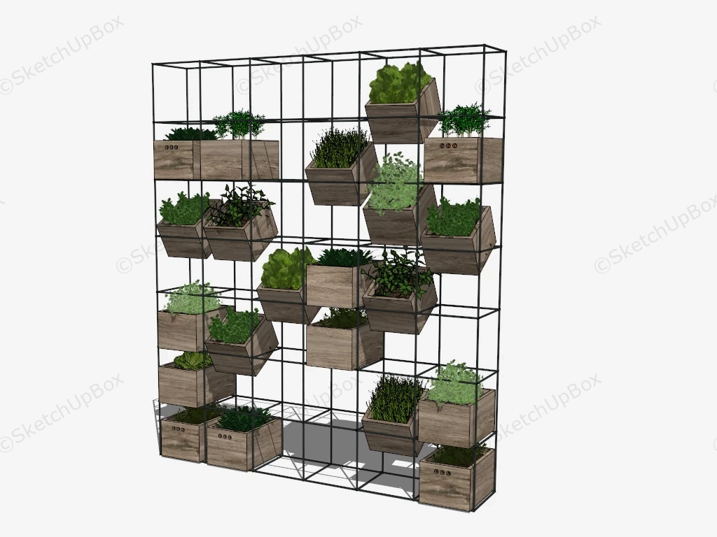Vertical Garden Planter Stand sketchup model preview - SketchupBox