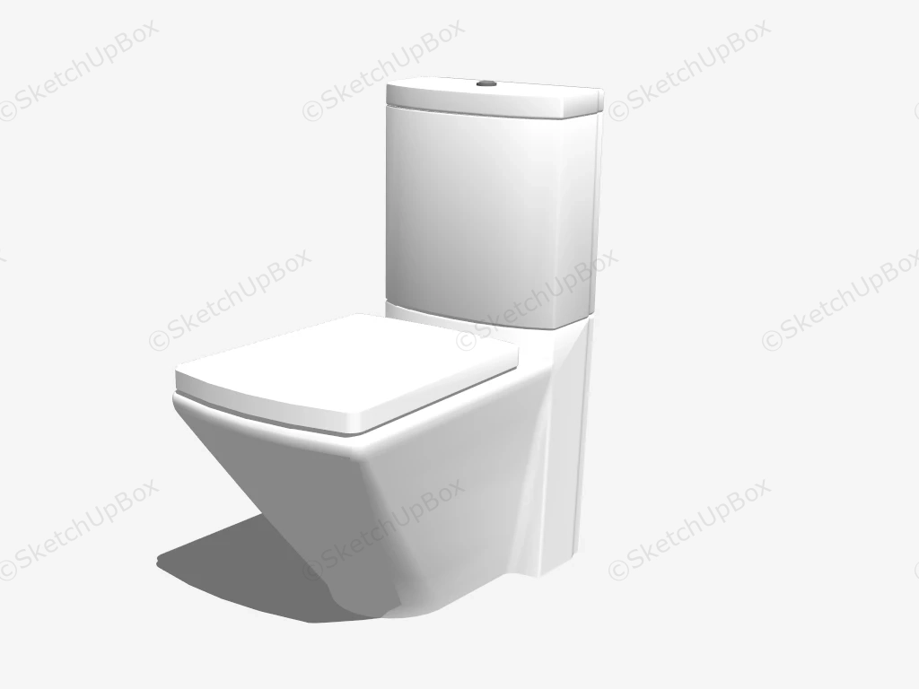 Dual Flush Toilet sketchup model preview - SketchupBox
