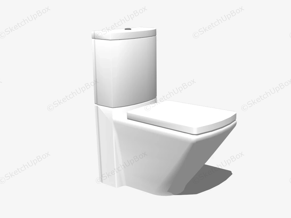 Dual Flush Toilet sketchup model preview - SketchupBox