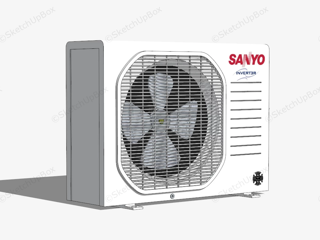 Sanyo Inverter Air Conditioner sketchup model preview - SketchupBox