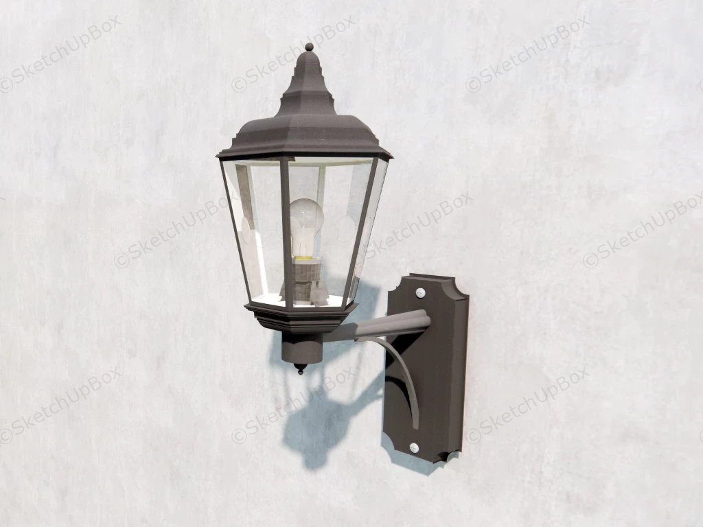 Wrought Iron Outdoor Sconce sketchup model preview - SketchupBox