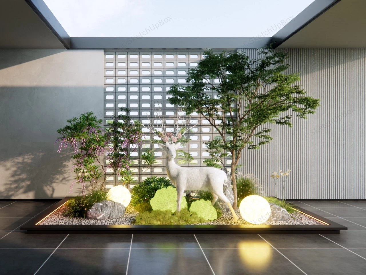 Small Indoor Garden Design sketchup model preview - SketchupBox