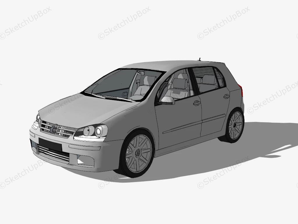 2006 Volkswagen Golf Hatchback sketchup model preview - SketchupBox