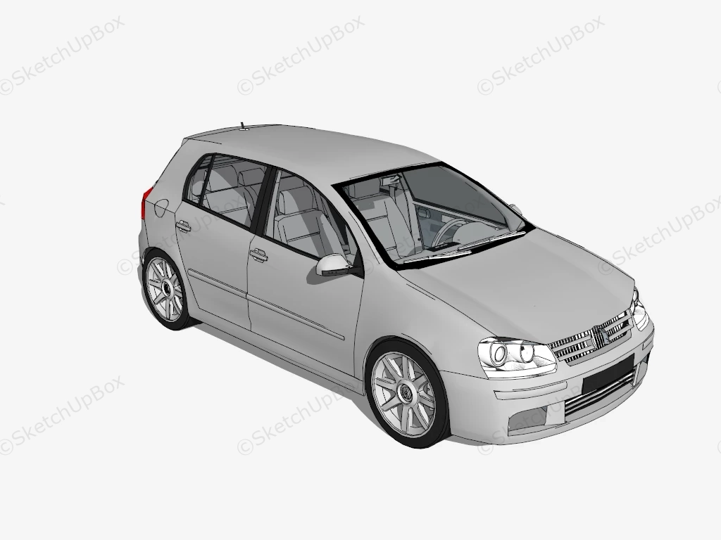 2006 Volkswagen Golf Hatchback sketchup model preview - SketchupBox