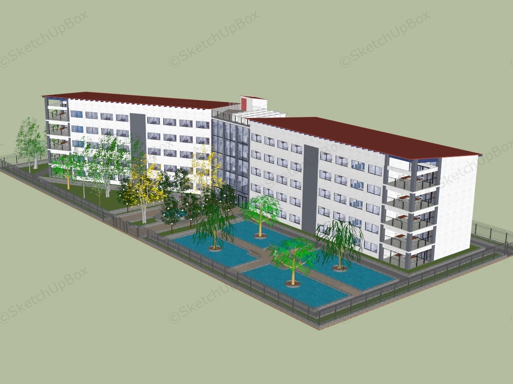Corporate Office Building sketchup model preview - SketchupBox