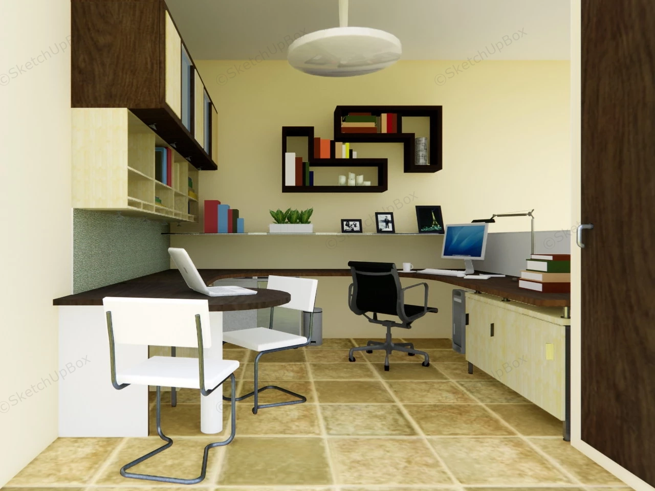 Small Home Office Space Idea sketchup model preview - SketchupBox