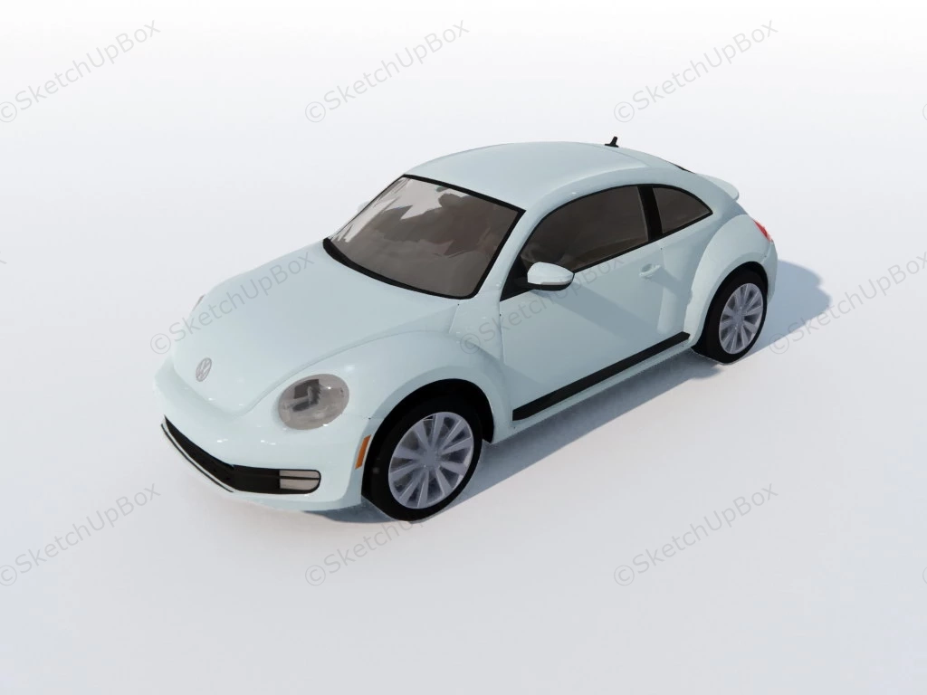 2012 VW Beetle Turbo sketchup model preview - SketchupBox
