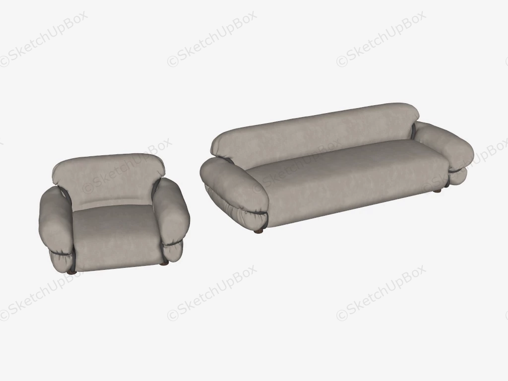 Bean Bag Style Couch sketchup model preview - SketchupBox