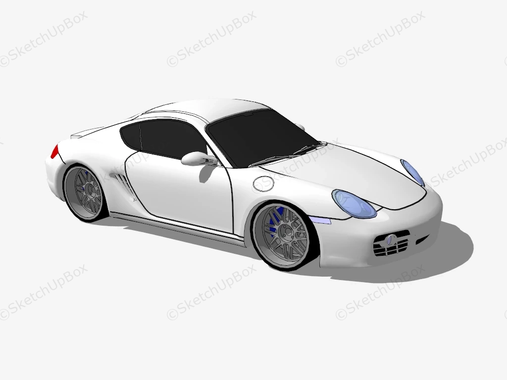 Porsche Cayman S sketchup model preview - SketchupBox